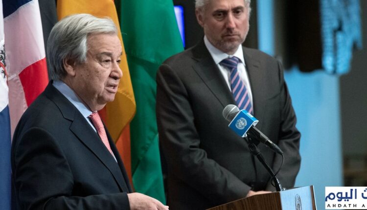الأمين العام للأمم المتحدة، أنطونيو غوتيريش، والمتحدث باسمه ستيفان دوجاريك