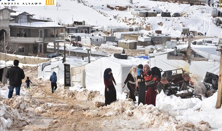 اللاجئين السوريين في عرسال على الحدود اللبنانية