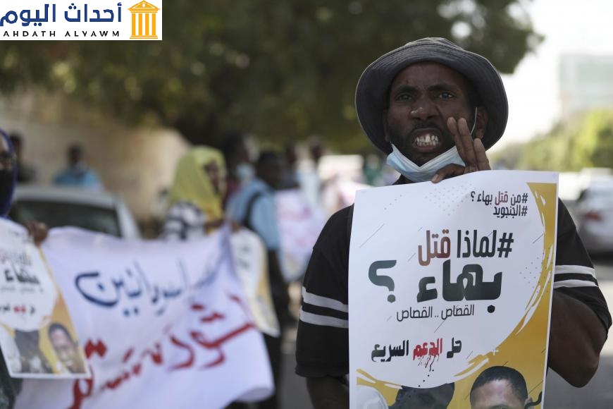 متظاهرون يطالبون بإغلاق مقر "قوات الدعم السريع"، الخرطوم، السودان