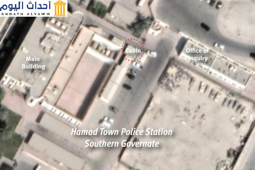 المبنى (Cabin) في مركز الشرطة في مدينة حمد، عبر الأقمار الصناعية