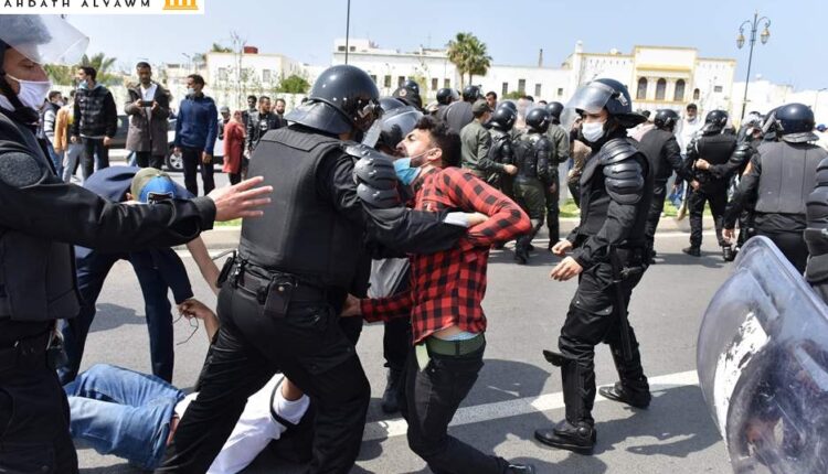 مظاهرات سلمية في المغرب للمطالبة بتحسين ظروف العمل وتقوم بقمعها السلطات المعربية