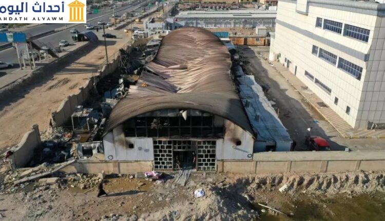 مستشفى "الإمام الحسين التعليمي" المخصص لعلاج مرضى (كوفيد-19) بعد الحريق