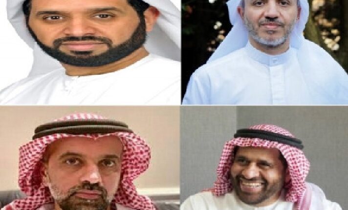 ثلاثة من مدافعي حقوق الإنسان وباحثٍ هم، أحمد محمد الشيبة النعيمي، محمد صقر الزعابي، حمد محمد الشامسي، سعيد ناصر الطنيجي.