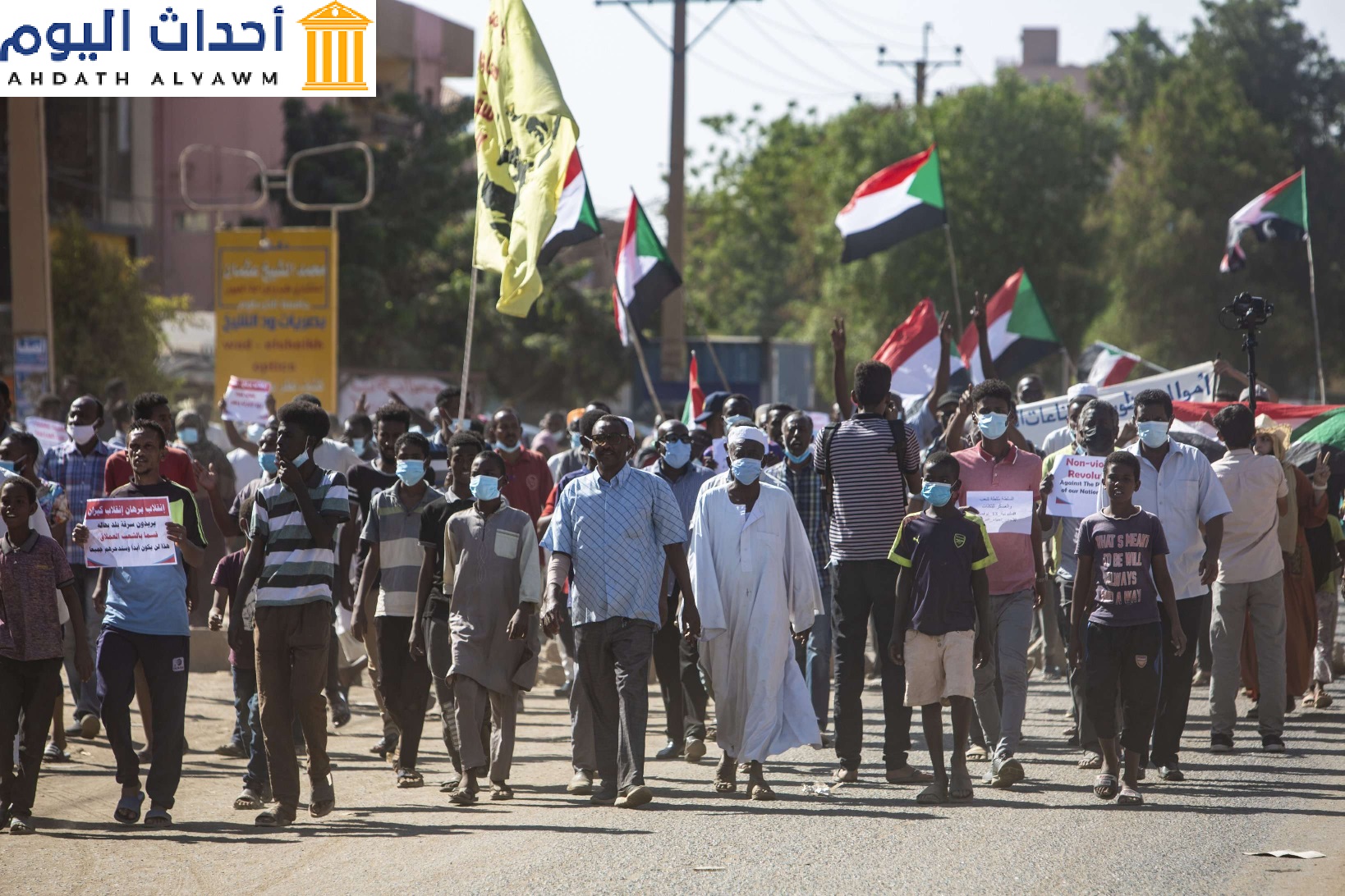 مظاهرات في السودان احتجاجاً على الانقلاب العسكري في البلاد