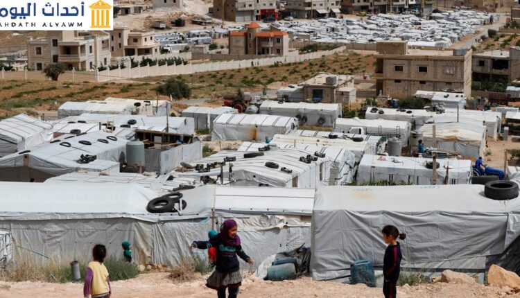 مخيم للاجئين السوريين في بلدة عرسال الحدودية شرقي لبنان