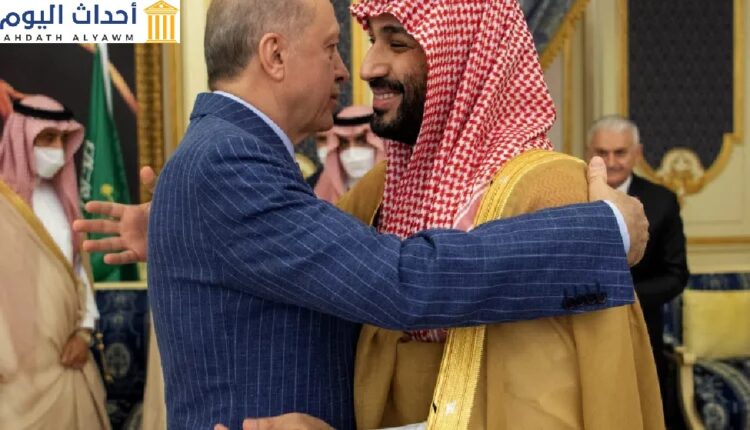 لقاء يجمع بين ولي العهد السعودي الأمير محمد بن سلمان والرئيس التركي رجب طيب أردوغان في الرياض بالسعودية