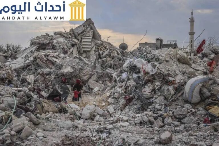 دمار خلّفه الزلزال القاتل الذي ضرب سوريا وتركيا في جنديريس، شمال شرق سوريا، في 11 فبراير/شباط 2023