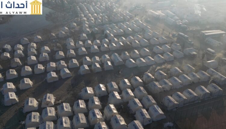 خيام اللاجئين أصحاب البيوت المهدمة جراء زلازل تركيا وسوريا