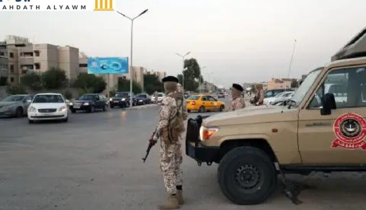 نواب اللواء 444 جماعة مسلحة مرتبطة برئيس أركان جيش طرابلس دورية في شوارع صلاح الدين بريف طرابلس الجنوبي