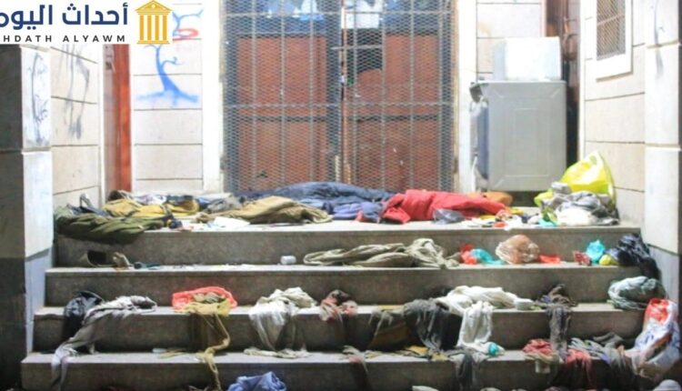 مشهد من مكان حادثة تدافع عدد كبير من الأهالي أثناء تنظيم فعالية خيرية باليمن