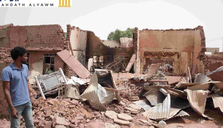منزل متضرر جراء القتال في الخرطوم، السودان
