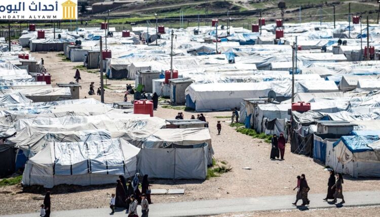 صورة أرشيفية لمخيم "روج" شمال شرق محافظة الحسكة بسوريا