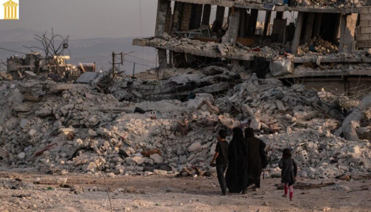 آثار الدمار بسبب الزلازل في سوريا وتركيا