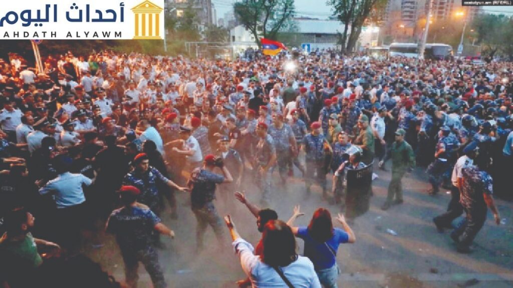 قمع المظاهرات بالقوة المفرطة في أرمينيا