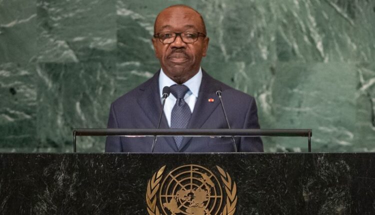 رئيس جمهورية الغابون، علي بونغو أونديمبا، يلقي كلمة خلال الدورة السابعة والسبعين للجمعية العامة.