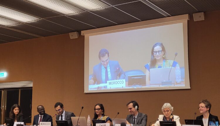 ممثلة الأورومتوسطي خلال جلسة للجنة المعنية بالاختفاء القسري "ميكيلا بولييزي"