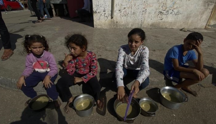 مغاناة أطفال قطاع غزة في توفير الغذاء بسبب الحرب الإسرائيلية على القطاع