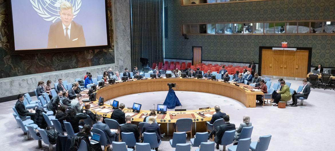 المبعوث الأممي إلى اليمن هانس غروندبرغ يتحدث أمام مجلس الأمن الدولي عبر دائرة اتصال مغلقة