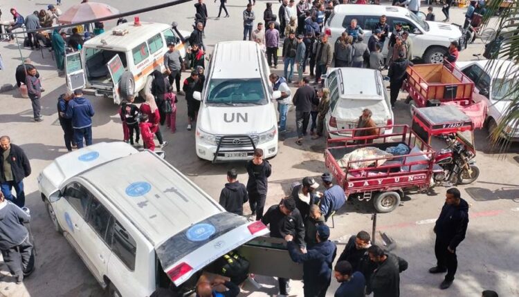 بعثة أممية تصل إلى مستشفى الشفاء، شمال غزة، بإمدادات منقذة للحياة