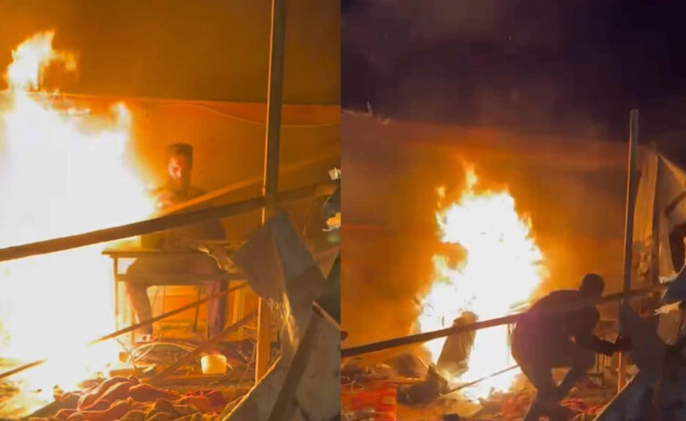 journalist attack fire